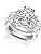 2.00 ct Women's Round Cut Diamond Engagement Ring With Wedding Band Set in 18 kt White Gold