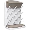 Ubbi Vertical Baby Bottle Drying Rack, Space Saving Countertop Drying Rack Baby Accessory, Taupe