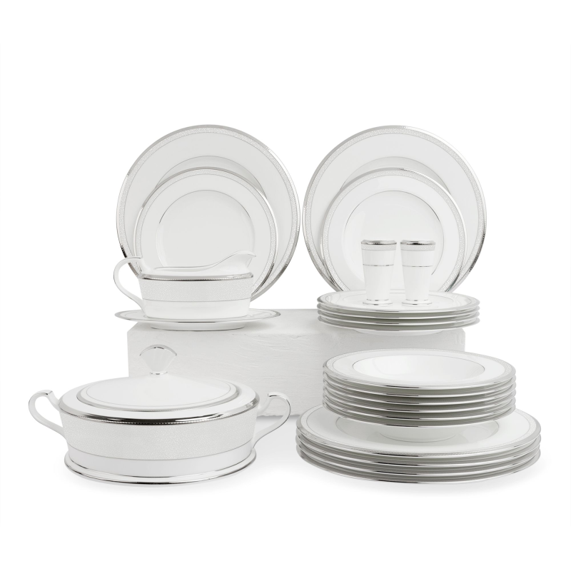 22-piece European-style dinnerware set (for 6 people) Japanese bone china | Champagne Pearls 4811J - D024AK