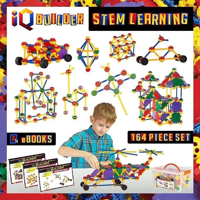 | STEM Learning Toys | Creative Construction Engineering | Fun Educational Building Toy Set for Boys and Girls Ages 3 4 5 6 7 8 9 10 Year Old | Best Toy Gift for Kids | Top Blocks Game Kit