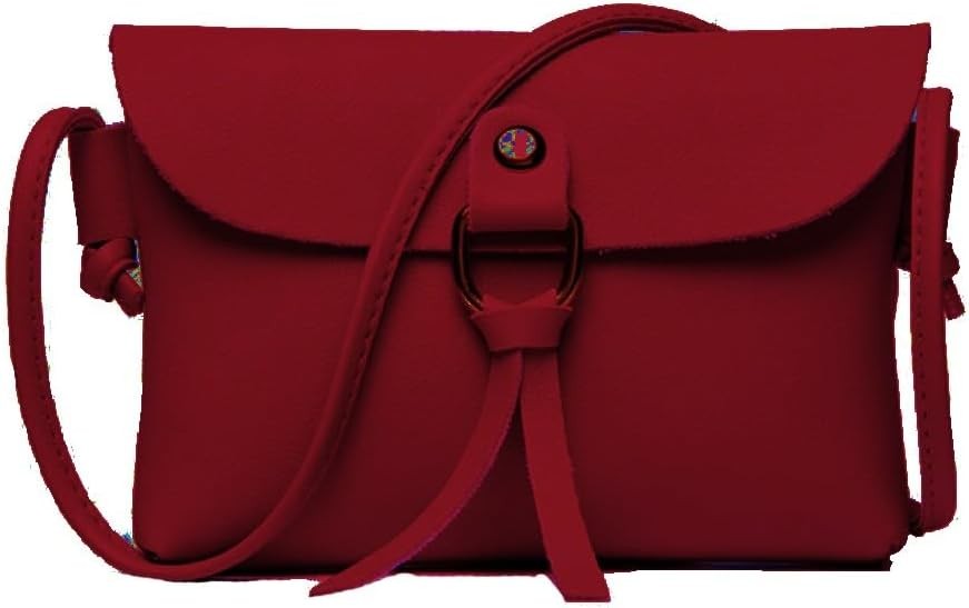 PU Leather Crossbody Bag Durable and Organized Shoulder Bag for Women-Red