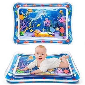 Yeeeasy Tummy Time Water Mat 丨Water Play Mat for Babies Inflatable Tummy Time Water Play Mat for Infants and Toddlers 3 to 12 Months Promote Development Toys Cute Baby