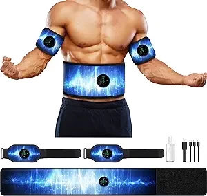 Smiofo ABS Stimulator, Muscle Machine Workout Equipment, Ab Toning Belt Muscle Toner Fitness Training for Abdomen/Arm/Leg, Ab Trainer for Home Body Shape