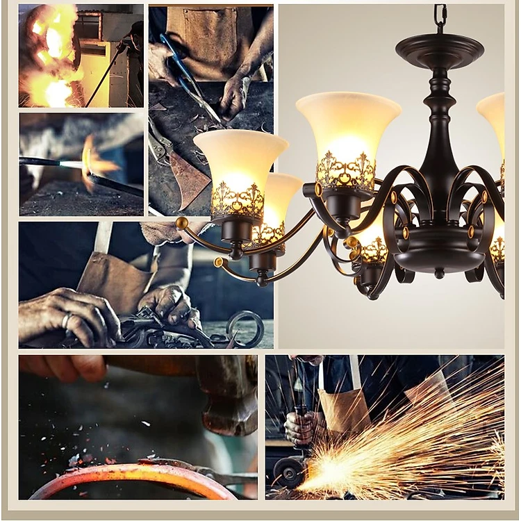 Classic 3-arm interior decoration chandelier - ceiling lamp NORDIC STYLE