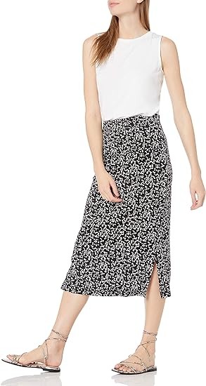 Amazon Essentials Women's Pull-On Knit Midi Skirt (Available in Plus Size)