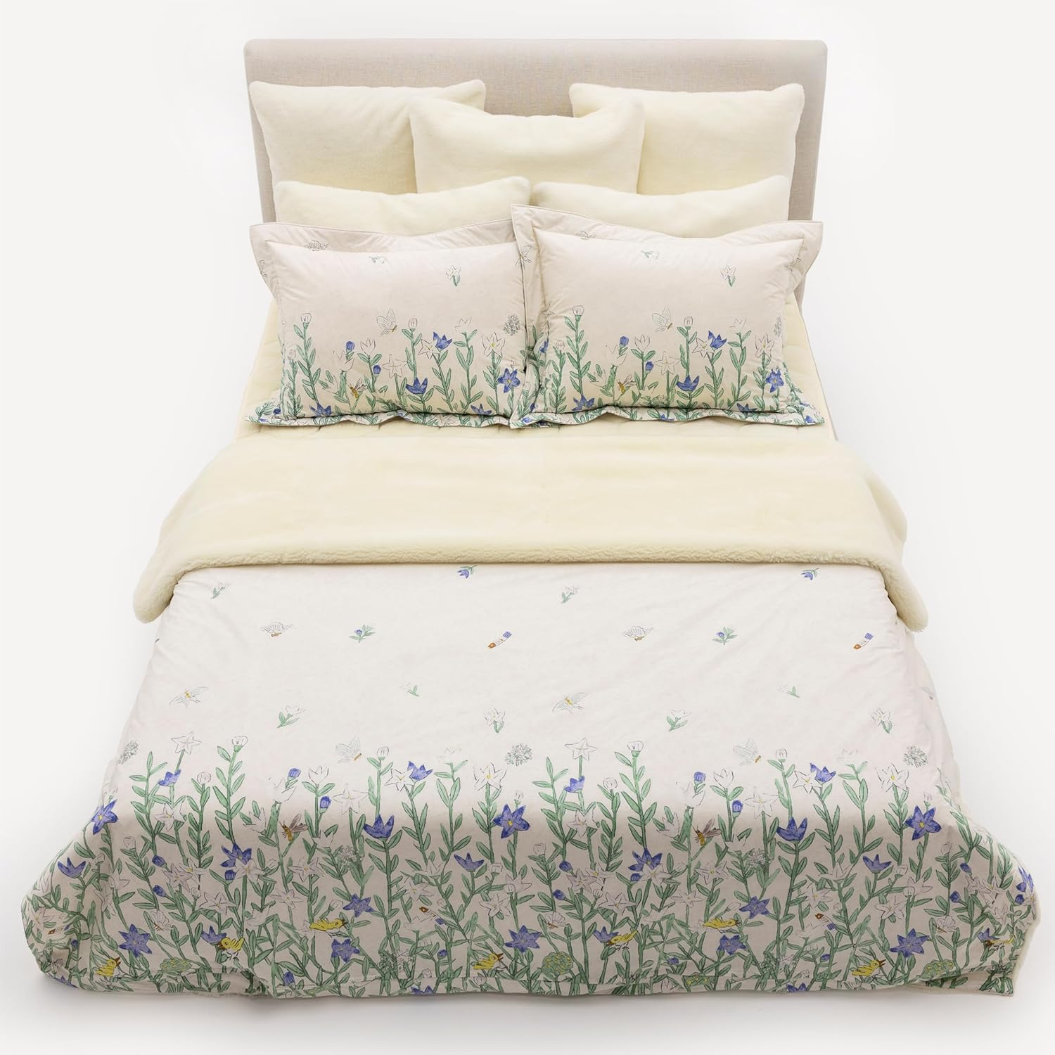 Premium Saint Korean Wool Blanket Joong Do Queen Size 78 x 90 - Luxury Comforter Set Australian Wool Duvet Warm Blanket Bedding Soft Fluffy Heavy Grey All Season Bedding