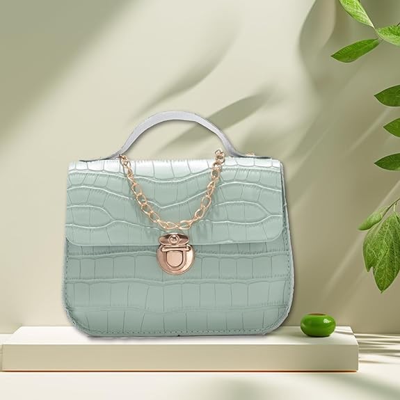 PETOSA Durable Shoulder Bag Compact Size Fashionable Design Organizered Crossbody Bag for Women-green