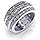 5.00 ct Ladies Three Row Round Cut Diamond Eternity Wedding Band Ring in 18 kt White Gold
