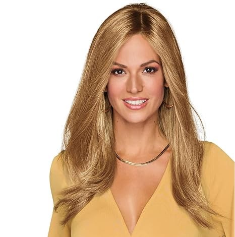 Raquel Welch 16 Inch Human Hair Top Billing Top-of-The-Head Hair Topper Wig, SS19/23 SS Biscuit