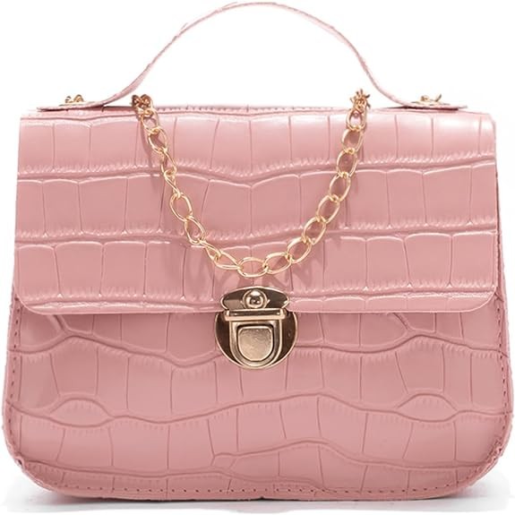 ZFW Small Shoulder Chain Bag with Crocodile Pattern,Mobile Phone Card Key Organzied Crossbody Bag