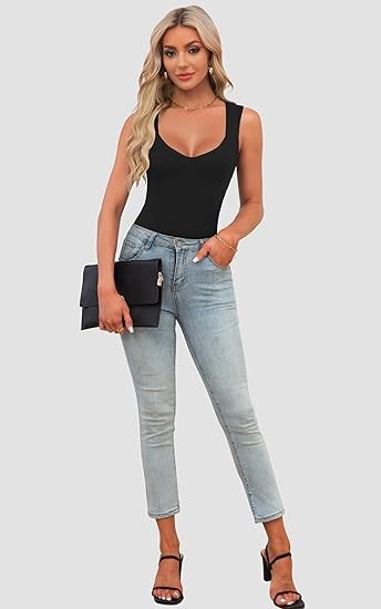 Womens V Neck Tank Tops Dressy Casual Summer Sleeveless Shirts Sexy Going Out T Shirts Trendy Tops Blouses