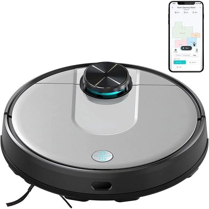 Vacuum Cleaner Robot Vacuum Cleaner Sweeping Mopping Robotic Cleaner 2100Pa Strong Suction Smart Navigating App Control Robot Vacuum Cleaner (Color : Black, Size : One Size) (One Size Black)