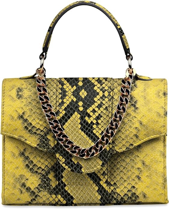 Liselle Kiss Meli Mini Crossbody Embossed Snakeskin Leather Bag