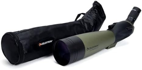 Celestron – Ultima 100 Angle Scope – 22-66x Zoom Eyepiece – Multi-Coated Optics for Birding, Wildlife, Landscape and Hunting – Waterproof and Fogproof – Includes Soft Carrying Case