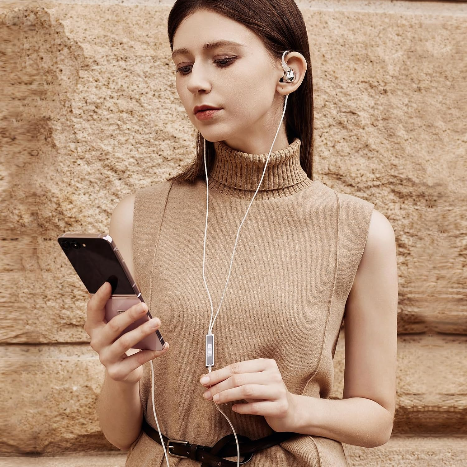 NHB15 USB C Earphones in-Ear Earbuds with DAC True Lossless Wired Headphones with Type C Connector 192kHz Hi-Res Music IEM HiFi Stereo Audiophile Ear Buds with 3.5mm Jack