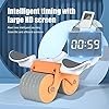 2023 New Ab Roller Wheel with Knee Mat &Timer, Automatic Rebound Abdominal Wheel, Ab Abdominal Exercise Roller with Elbow Support, Abs Workout Equipment Ab Exercise Roller for Women Men