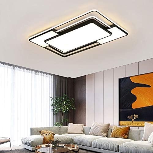 CHCDP Led Flush Mount Ceiling Light Fixture Black Dimmable Ceiling Lamp for Kitchen Bedroom Living Room