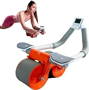 KLIK-POL Core Master 2023 - Abdominal Exercise Roller with Elbow Support, Automatic Rebound, Double Wheel Design, Perfect Home Gym Fitness & Abs Workout Equipment with a timer