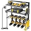 COFIT Power Tool Organizer, Power Drill Tool Holder with Charging Station, Wall Mount Tool Storage Organizer, 3 Layers Adjustable Height Iron Tool Rack for Garage Organization and Workshop