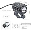2PCS Motorcycle LED Spotlight,Waterproof Aircraft Models Motorcycle LED Lights for Headlight & Fog Lights,Universal Super Bright LED Spot Lights for Motorcycles Bicycles (Gray)