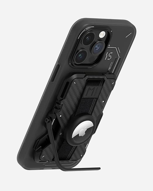 Aulumu G03 Carbon Fiber Card Case-[Compatible with MagSafe] Multi Function - Mobile Phone Stand/Grip - Bottle Opener | RFID Shielding