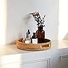 CHCDP Round Rattan Serving Tray Decorative Woven Trays with Handles Coffee Table Tray Bathroom (Color : D, Size : 30 * 7cm)
