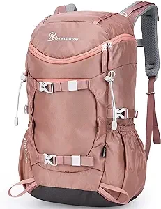 MOUNTAINTOP 28L Hiking Backpack for Camping, Cycling and Traveling, 20.5×12.2×6.3 Inches, Pink, Rucksack