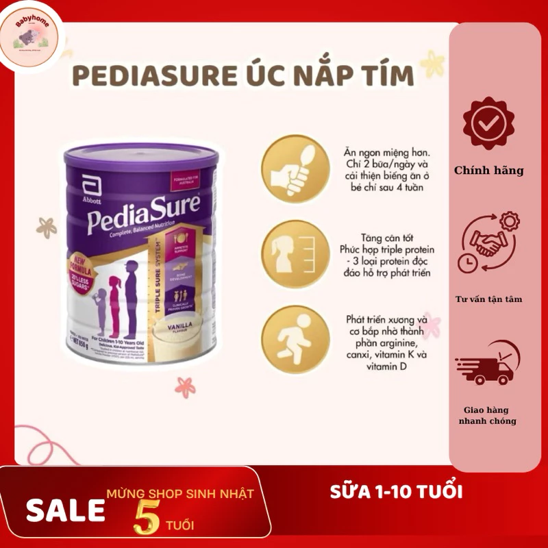 [WITH SUB-LABEL] PediaSure Milk Australia Vanilla 850g - Supports Weight Gain, Height Increase for Children Over 1 Year Old