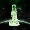 XAEON Alien Suction Cup Dildo - UV Green/Flat White Color Scheme - Handmade in The USA - Adult Sex Toys