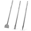 ZELCAN Chisel Set with SDS Max Shanks, 3pc Masonry Concrete Drill Bit Set, 18" Flat Point Scaling Chisels 40Cr Steel SDS Max Bits Rotary Hammer Drill Home Improvement Tool Kit for Brick Stone Concrete