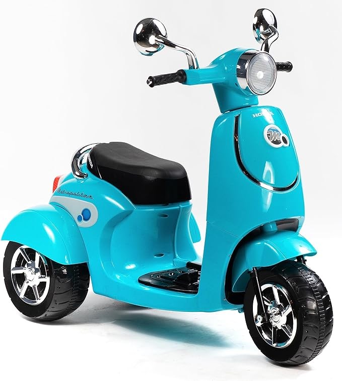 Honda Metropolitan Blue Ride on Scooter Toy for Kids, 6 Volt Battery Powered Safe for Toddlers, Perfect for Ages 3-5