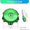 1 PC Car Hexagonal Gas Fuel Tank Cap Ventilation Pipe, CNC Alloy Fuel Tank Cap with Breathing Valve, Universal for 50cc 70cc 90cc 110cc 125cc 140cc 150cc 160cc Pit Dirt Motor Bike (Green)