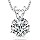 0.10 Ct Ladies Round Cut Diamond Soitaire Pendant Necklace