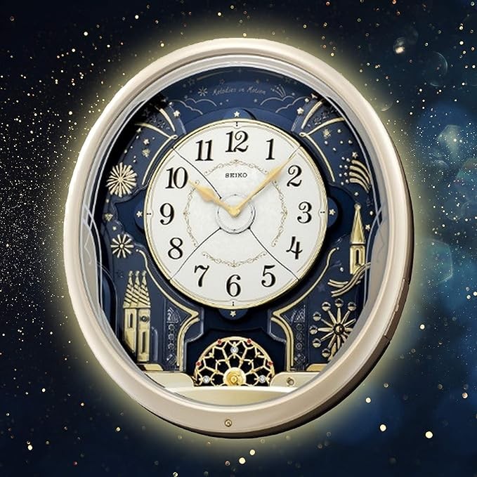 SEIKO Melodies in Motion Wall Clock, Starry Night