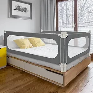 Bed Rails for Toddlers, Extra Tall 32 Levels of Height Adjustment Specially Designed for Twin, Full, Queen, King Size - 2023Upgrade Model Safety Bed Guard Rails for Kids (1 Side:78.74"(L) ×27"(H))