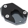 The Lord of the Tools Motorcycle Aluminum Foot Side Extension Pad Anti-Slip Side Stand Enlarger Plate Pad Compatible with Kawasaki Z900 Z650 2017-2021 Z1000 SX 2010-2020 ZX6R ER6F Titanium Color