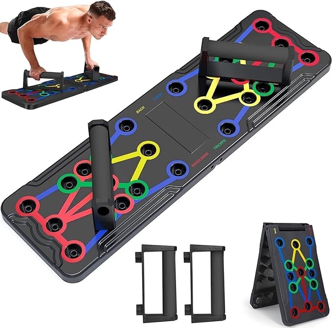 Solid Push Up Board Home Workout Equipment Multi-Functional Pushup Stands System Fitness Floor Chest Muscle Exercise Professional Equipment Burn Fat Strength Training Arm Men & Women Weights , Best Ch