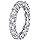 14k White Gold Large Diamond Braided Prong Eternity Band in Low Profile Setting (2.80-3.80 CT TDW)
