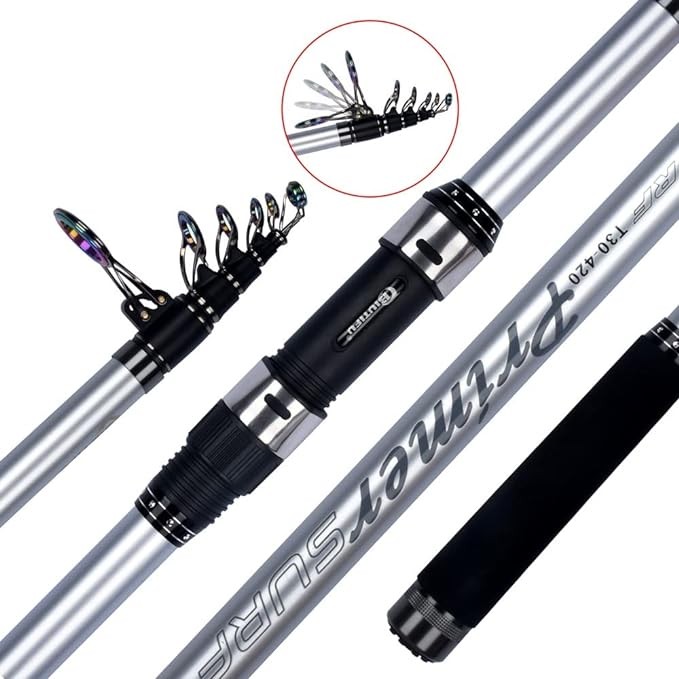 MADALIAN Surf Rod 5.3/5.0/4.5/4.2/4.05/3.9m Telescopic Fishing Trip Spinning Power 60-200g Casting Surf Rod Coastal Casting Rod