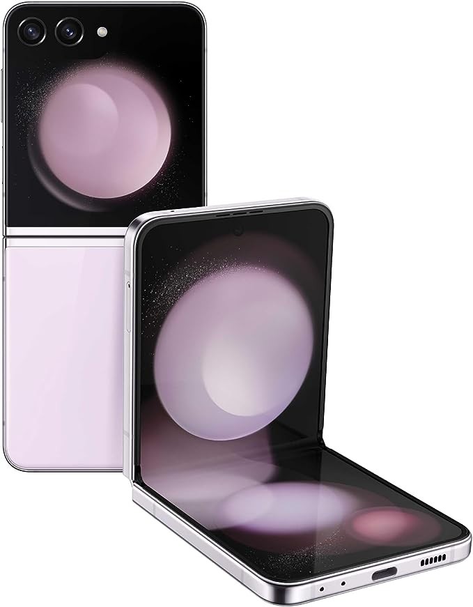 SAMSUNG Galaxy Z Flip 5 Cell Phone, Unlocked Android Smartphone, 256GB, Compact, Foldable Design, One-Hand Control, Best Selfies, 12MP Camera, Large Cover Screen, US Version, 2023, Lavender