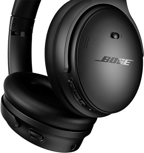 NEW Bose QuietComfort Wireless Noise Cancelling Headphones, Bluetooth Over Ear Headphones with Up To 24 Hours of Battery Life, Black