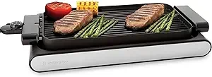 Wolfgang Puck XL Reversible Grill Griddle, Oversized Removable Cooking Plate, Nonstick Coating, Dishwasher Safe, Heats Up to 400ºF, Stay Cool Handles