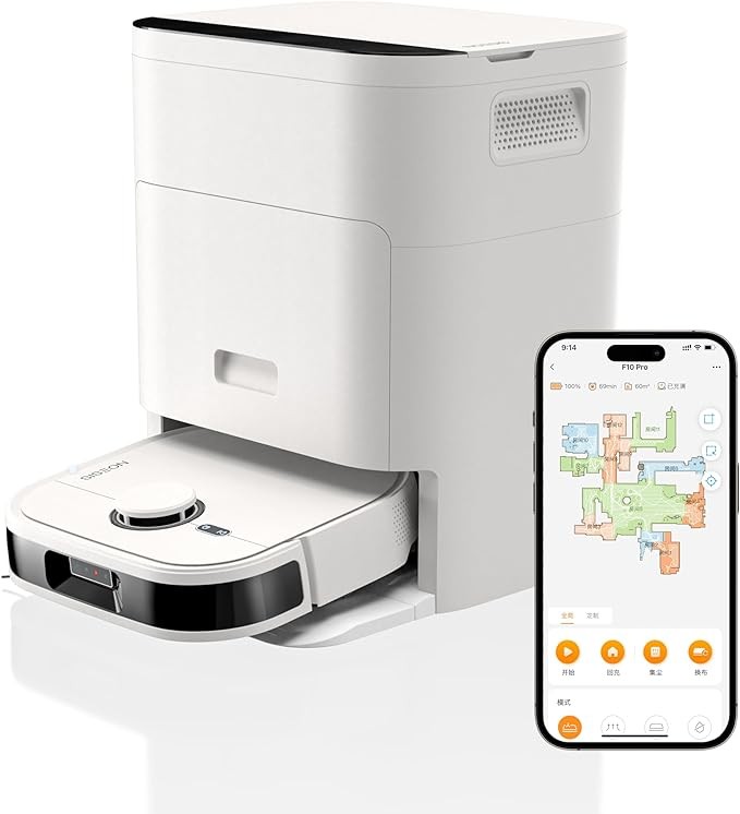 Florio 2in1 Robot Vacuum and Mop Combo, Robot Vacuum, Self-Emptying Robot Vacuum Cleaner, Auto-Changing Mopping Pads, Auto-Refill, Obstacle Avoidance, Powerful Suction Robotic Vacuum