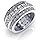 5.00 ct Ladies Three Row Princess and Round Cut Diamond Eternity Wedding Band in Platinum