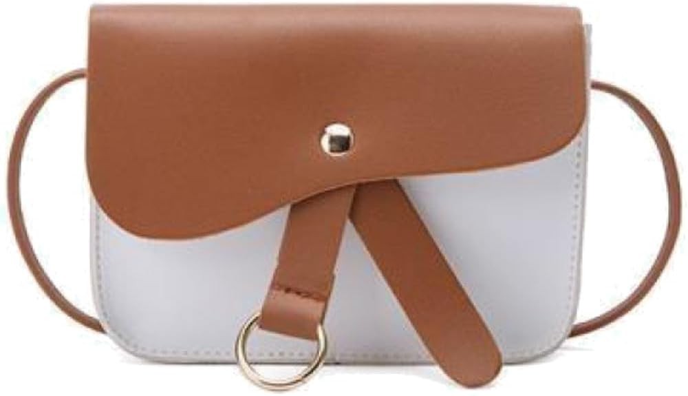 ZFW Convenience Shoulder Bag for Girl, Key & Card Organization Crossbody Bag for Women(Brown)